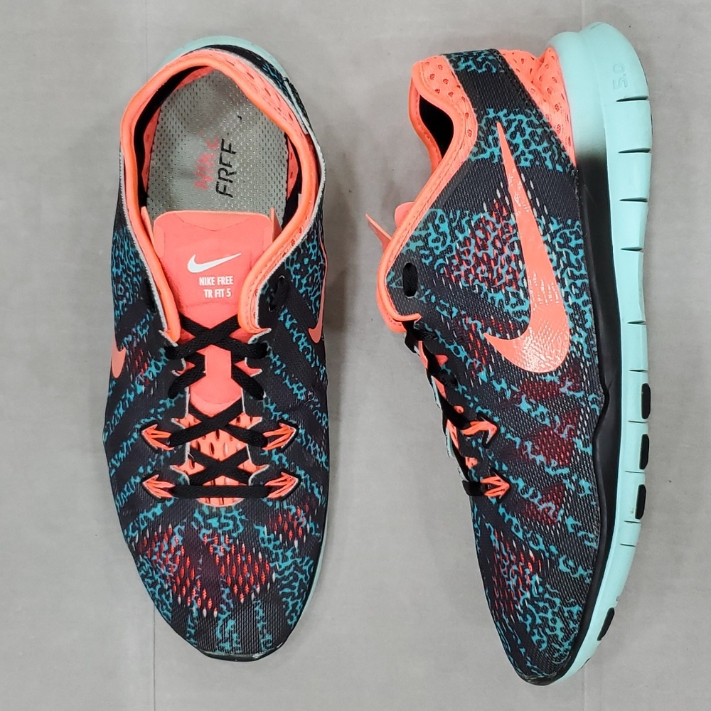 Nike Women’s Running Sneakers in Black, Teal & Coral